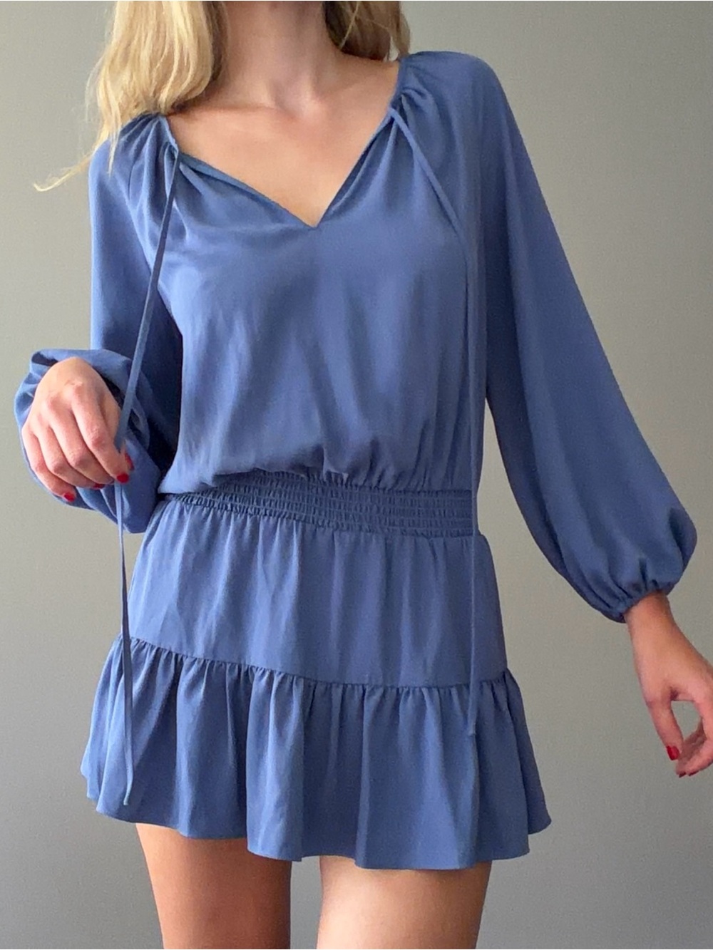 Long Sleeve Dress with Tiered Ruffle